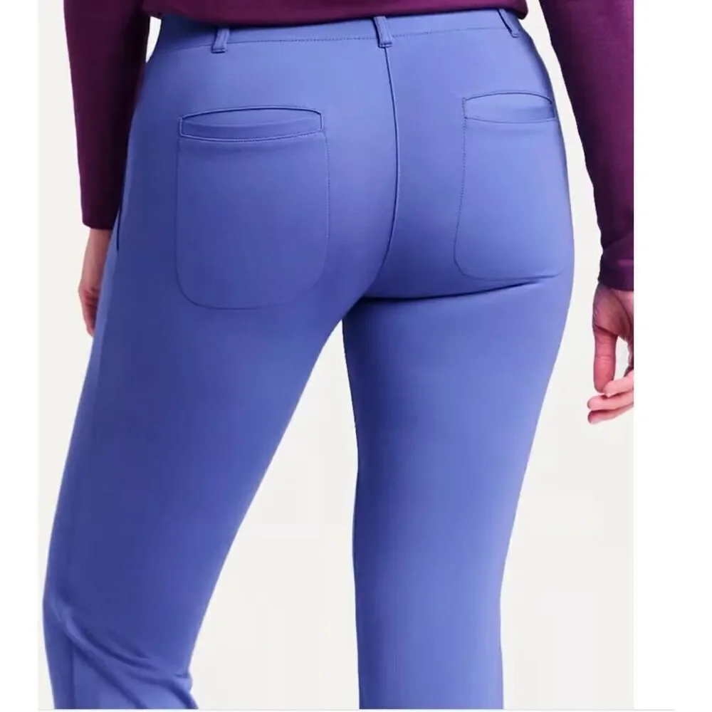 Betabrand stretch 2 pocket  dress yoga pants in blue Iris size large